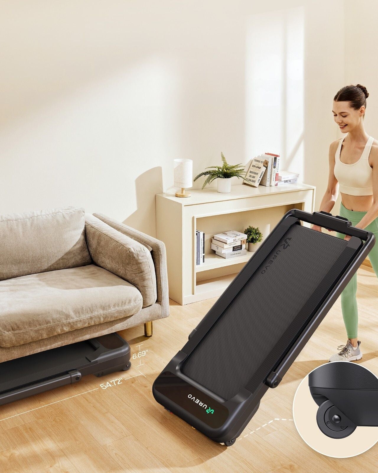 Urevo Treadmill STROL 2S PRO löpband 420 x 1080 mm 12 km/t