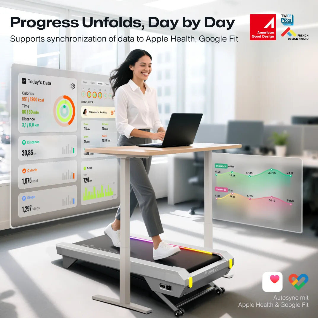 Urevo CyberPad for Office Smart 2 Treadmill 420 × 1000 mm 6.44 km/h