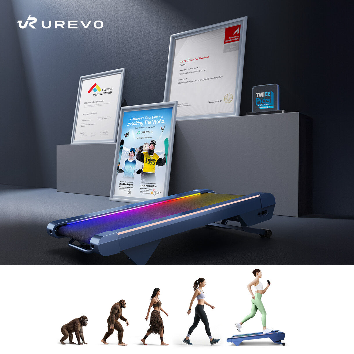 Urevo CyberPad for Home Treadmill 420 × 1100 mm 4 km/h  