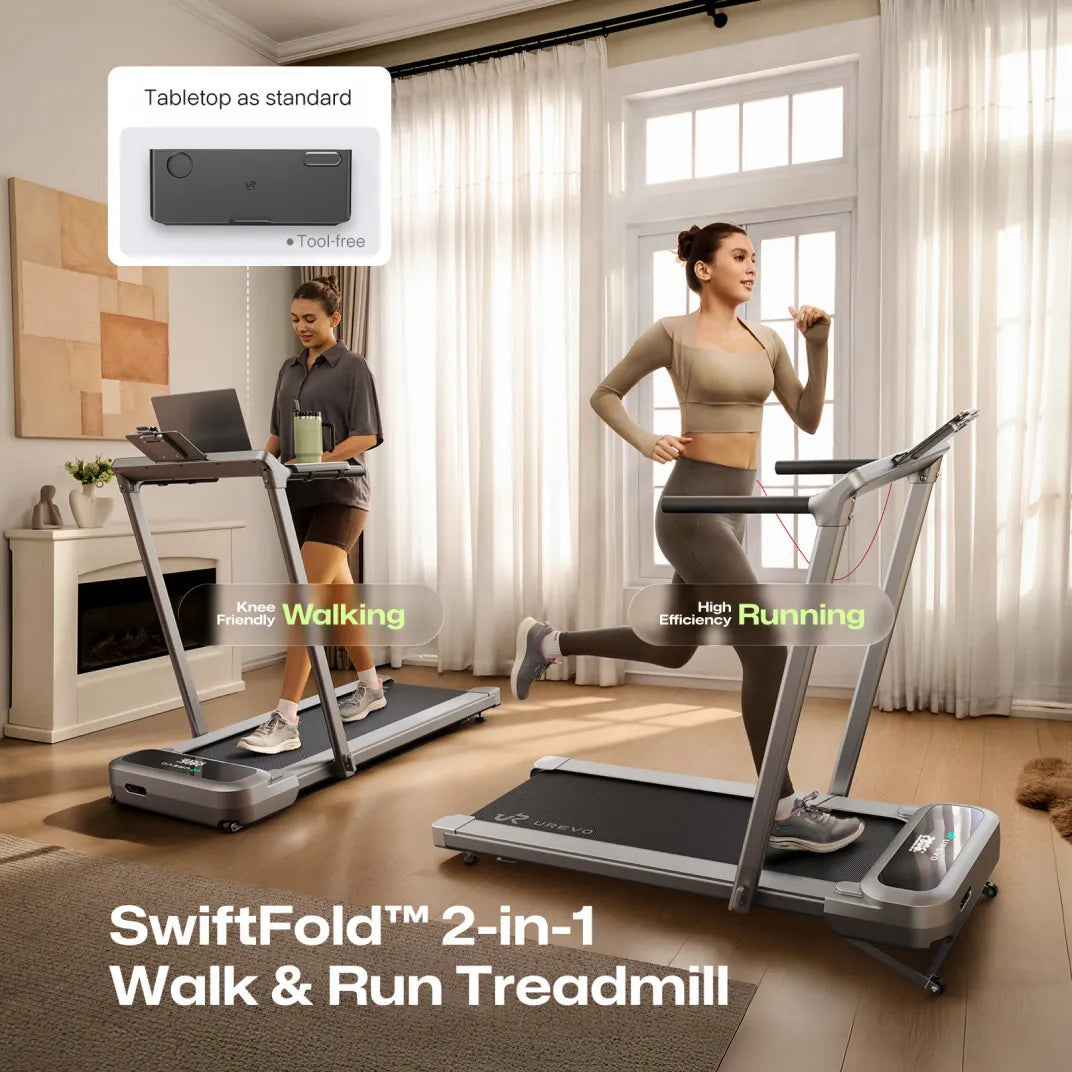 Urevo FoldiMix 5L Pro Smart Treadmill 400 × 1200 mm 13.4 km/h  